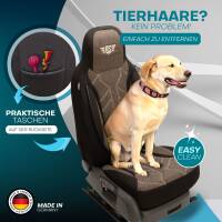 Pilot Wohnmobil Sitzbezüge für Bürstner Averso Plus (Schwarz-Braun) HERM212