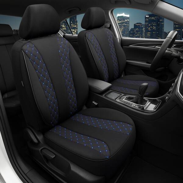 Sitzbezüge für Toyota Proace Verso Kasten 2 ab 2016 (Schwarz-Blau) ZEST306 | Mit ABE