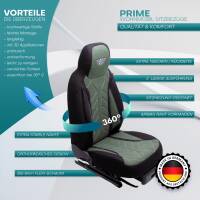 Pilot Wohnmobil Sitzbezüge für Knaus Tabbert Camper Van California Beach 600 (Schwarz-Grün) HERM213