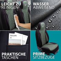 Pilot Wohnmobil Sitzbezüge für Bürstner Camper Van California Edition 630 (Schwarz-Grün) HERM213