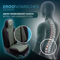 Pilot Wohnmobil Sitzbezüge für McLouis Glen 5300 (Schwarz-Grün) HERM213