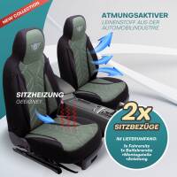 Pilot Wohnmobil Sitzbezüge für Sea View RV 3000 (Schwarz-Grün) HERM213