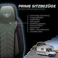 Pilot Wohnmobil Sitzbezüge für VW Grand California 680 (Schwarz-Grün) HERM213