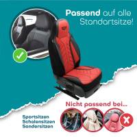 Pilot Sitzbezüge für Audi A3 8Y ab 2020 (Schwarz-Rot) APOL502 | Mit ABE