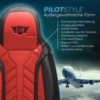 Pilot Sitzbezüge für Kia Niro ab 2016-2021 (Schwarz-Rot) APOL502 | Mit ABE