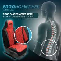 Pilot Sitzbezüge für Renault Kadjar ab 2015-2021 (Schwarz-Rot) APOL502 | Mit ABE