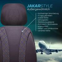 Sitzbezüge für Mercedes EQV 447 ab 2020 (Schwarz-Blau) ZEST306