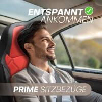 Pilot Wohnmobil Sitzbezüge für Isata 2.0 (Schwarz-Rot) Leder APOL502