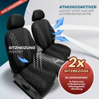 Sitzbezüge für Opel Corsa C ab 2000-2006 (Schwarz-Weiß) ZEST308 | Mit ABE