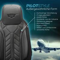 Pilot Sitzbezüge für Audi A3 8P ab 2003-2013 (Schwarz-Anthrazit) APOL504 | Mit ABE