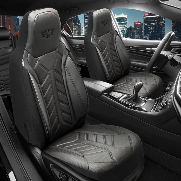 Pilot Sitzbezüge für Tesla Model 3 ab 2017 (Schwarz-Anthrazit) APOL504