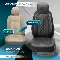 Pilot Sitzbezüge für Nissan Qashqai 2 J11 ab 2013-2021 (Schwarz-Anthrazit) APOL504 | Mit ABE