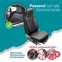 Pilot Sitzbezüge für Dacia Logan 3. Gen. ab 2021 (Schwarz-Anthrazit) APOL504 | Mit ABE