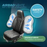 Pilot Sitzbezüge für Mercedes E Klasse W210 S210 ab 11495-2003 (Schwarz-Anthrazit) APOL504