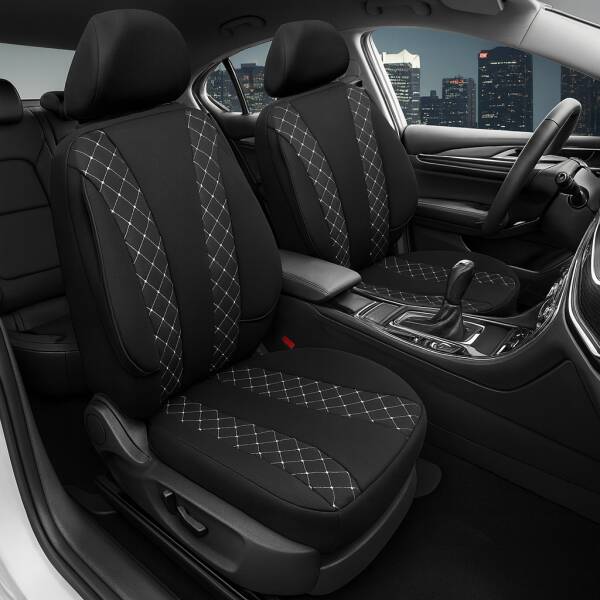 Sitzbezüge für Toyota Yaris 3 ab 2010-2020 (Schwarz-Weiß) ZEST308 | Mit ABE