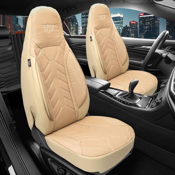Pilot Sitzbezüge für Nissan Qashqai 3 J12 ab 2021 (Beige) APOL505 | Mit ABE