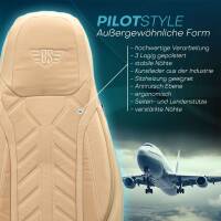 Pilot Sitzbezüge für Citroen C1 1. Gen. ab 2005-2014 (Beige) APOL505