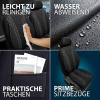 Sitzbezüge für Renault Megane 3 ab 2008-2016 (Schwarz-Weiß) ZEST308 | Mit ABE