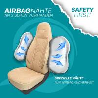 Pilot Wohnmobil Sitzbezüge für McLouis Glen 1200 (Beige) Leder | Prime APOL505