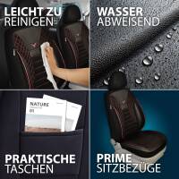 Sitzbezüge für Nissan Leaf 2 ab 2018 in (Schwarz-Rot) JOLT802 | Mit ABE