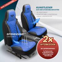 Pilot Sitzbezüge für Renault Clio 4 ab 2012-2019 (Schwarz-Blau) APOL506 | Mit ABE