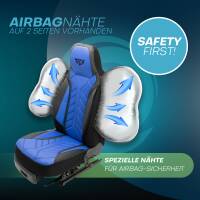 Pilot Sitzbezüge für Renault ZOE ab 2012 (Schwarz-Blau) APOL506 | Mit ABE