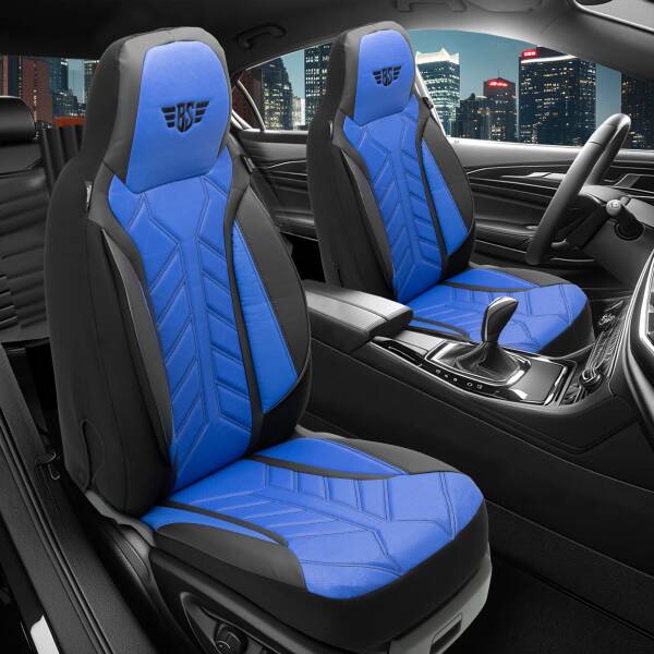Pilot Sitzbezüge für VW Touareg 3 ab 2019 (Schwarz-Blau) APOL506 | Mit ABE