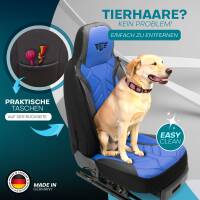 Pilot Wohnmobil Sitzbezüge für Carthago chic c-line (Schwarz-Blau) Leder | Prime APOL506