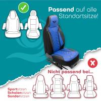 Pilot Wohnmobil Sitzbezüge für Carthago c-tourer grand chic integral (Schwarz-Blau) Leder | Prime APOL506