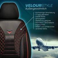 Sitzbezüge für VW Touran 1 ab 2003-2015 in (Schwarz-Rot) JOLT802 | Mit ABE