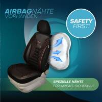 Sitzbezüge für VW Touran 1 ab 2003-2015 in (Schwarz-Rot) JOLT802 | Mit ABE