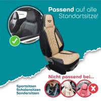 Pilot Sitzbezüge für Toyota Highlander ab 2021 (Schwarz-Beige) APOL507 | Mit ABE