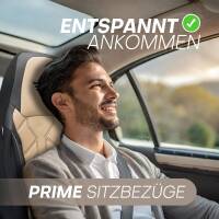 Pilot Sitzbezüge für Mercedes EQS V297 ab 2021 (Schwarz-Beige) APOL507