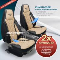 Pilot Sitzbezüge für Mercedes Sprinter W902 ab 11495-2006 (Schwarz-Beige) APOL507