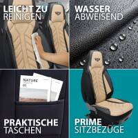 Pilot Sitzbezüge für Toyota Land Cruiser J15 ab 2009-2021 (Schwarz-Beige) APOL507 | Mit ABE