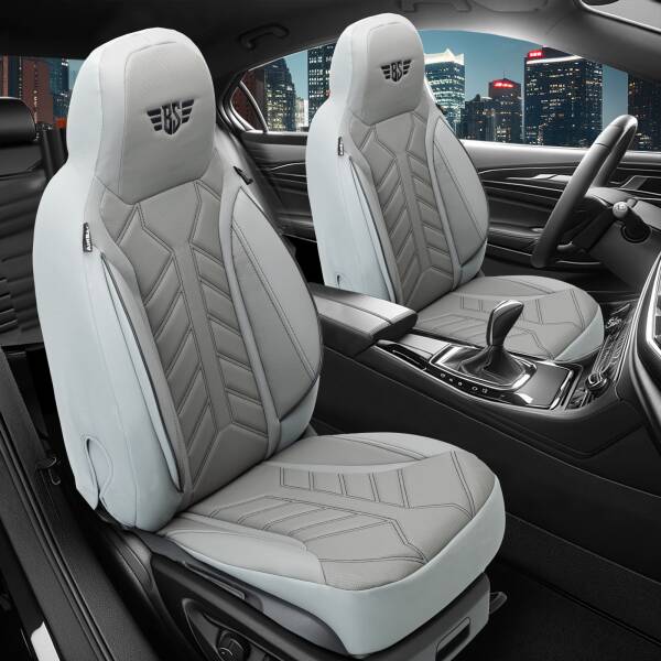 Pilot Sitzbezüge für Infiniti QX70 ab 2009-2018 (Grau) APOL508 | Mit ABE