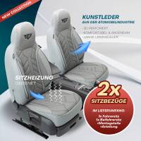 Pilot Sitzbezüge für Renault Trafic 3 ab 2014 (Grau) APOL508 | Mit ABE