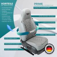 Pilot Wohnmobil Sitzbezüge für Carthago c-tourer integral (Grau) Leder | Prime APOL508