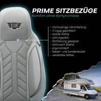 Pilot Wohnmobil Sitzbezüge für Carthago c-tourer integral (Grau) Leder | Prime APOL508