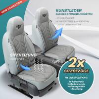 Pilot Wohnmobil Sitzbezüge für Carthago c-tourer integral (Grau) Leder | Prime APOL508