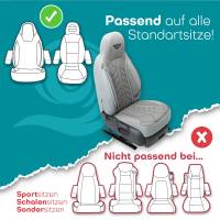 Pilot Wohnmobil Sitzbezüge für Pleasure-Way Beverly Hills (Grau) Leder | Prime APOL508