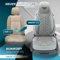 Pilot Wohnmobil Sitzbezüge für Caravelair Alba 546 (Grau) Leder | Prime APOL508