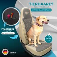 Pilot Sitzbezüge für Renault Koleos 1 ab 2008-2015 (Grau-Beige) APOL509 | Mit ABE