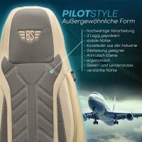 Pilot Sitzbezüge für Renault ZOE ab 2012 (Grau-Beige) APOL509 | Mit ABE