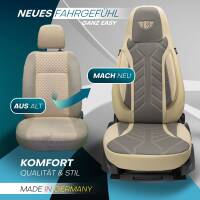 Pilot Wohnmobil Sitzbezüge für Bravia Mobil Excellence SL Plus (Grau-Beige) Leder | Prime APOL509
