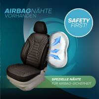 Sitzbezüge für Jaguar XJ X351 ab 2009 in Rot-Schwarz JOLT804