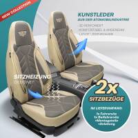 Pilot Wohnmobil Sitzbezüge für Top Camp 620i (Grau-Beige) Leder | Prime APOL509