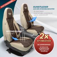 Pilot Sitzbezüge für Infiniti QX70 ab 2009-2018 (Beige-Braun) APOL510 | Mit ABE