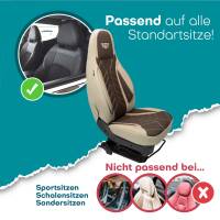 Pilot Sitzbezüge für Skoda Fabia 2 ab 2007-2014 (Beige-Braun) APOL510