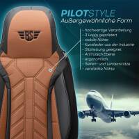 Pilot Sitzbezüge für Tesla Model S ab 2013 (Schwarz-Braun) APOL511